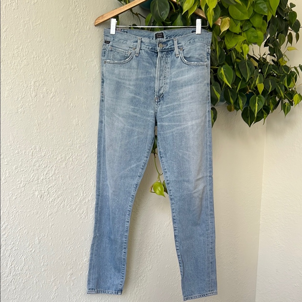 Citizens Of Humanity Blue Skinny Jeans with High-Rise Waist